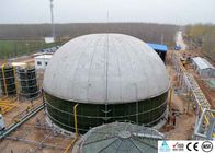 Anaerober Biogasverdauer, Biogasspeicher mit Dreiphasen-Trennvorrichtung