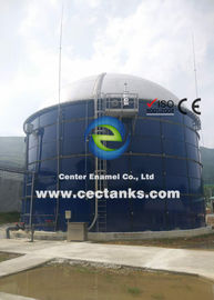 Großer Glas-Stahl-Tank mit Emailldach / doppelter Membran in Bioenergie
