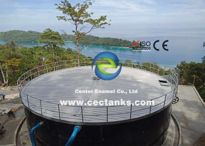 Schmelzstahl-Glas-Flüssigkeitsspeichertank Silos Biogasbehälter Säure- und Alkalinitätssicher 0