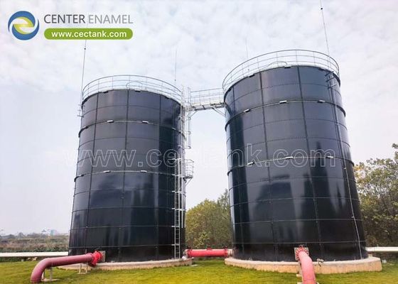Als EGSB-Reaktoren für Biogas-Produktionsprojekte verwendete Stahltanks mit Schrauben
