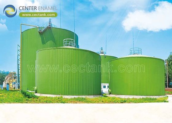 Glasverkleidete Stahltanks als kontinuierlich gemischtes Tankreaktor (CSTR) in Biogasanlagen