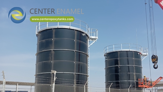 Epoxidbeschichtete Stahltanks mit Schraubverbindungen für Lebensmittelabfälle & Energiepflanzen: Unterstützt die Vergärung von organischen Abfällen