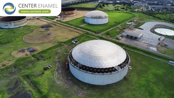 Aluminium-Kuppeldächer für Schmierstoff-Lagertanks - Center Enamel