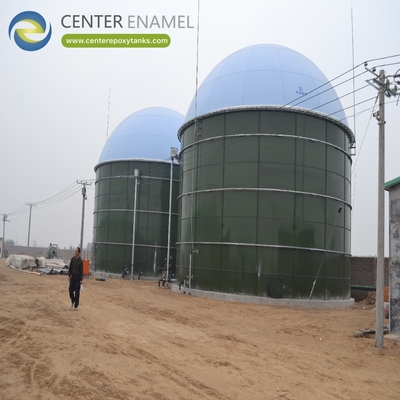 Doppelmembranische Dächer für Biogasanlagen mit komprimiertem Biogas: Biogas vor der Reinigung und Kompression aufbewahrt.