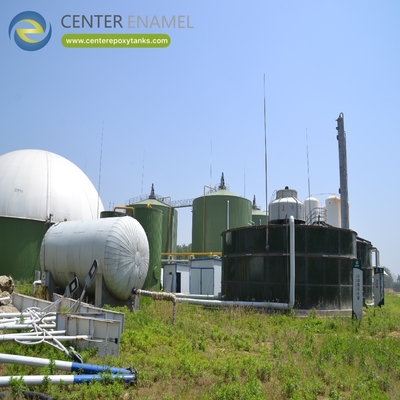 Doppelmembrandächer für Biogasfermenter aus Hausmüll: Speichern Gas aus organischen Haushaltsabfällen.