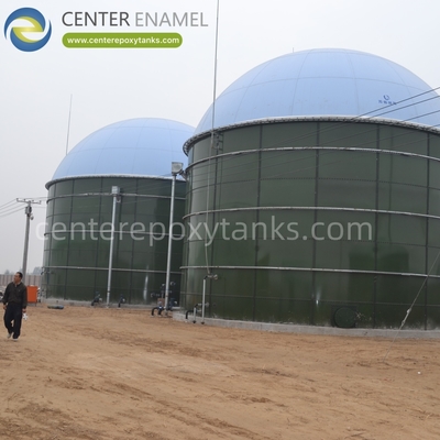 Doppelmembrandächer für Tierabfälle: Sammeln und speichern Biogas aus Gülle.