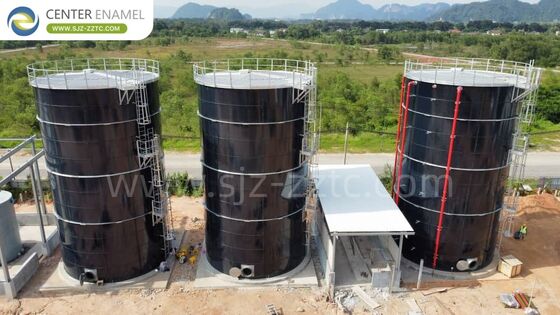 Führende Biogaslösungen mit GFS-Tanks und Doppelmembran-Dächern für Restaurant-Lebensmittelabfälle in Singapur