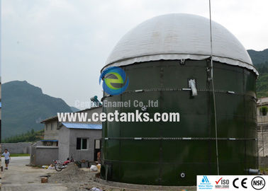 Biogassspeicher für die anaerobe Verdauung mit doppeltem Membrangashalter
