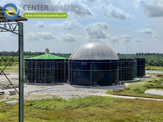 Effizienter Doppelmembran Biogassbehälter für die Behandlung von organischen Abfällen