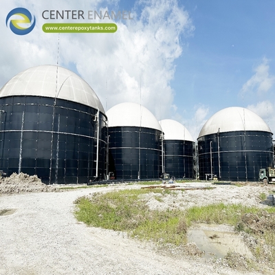 Doppelmembrandächer für Kläranlagen: Decken Abwasser ab, um Biogas zu erfassen und zu speichern.