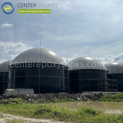 Doppelmembrandächer für Biogasfermenter in der Landwirtschaft: Speichert Biogas aus landwirtschaftlichen Abfällen.