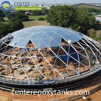 Externes Schwimmdach für geschweißte Stahltanks für Altöltanks: Hilft, schädliche Dämpfe und Gerüche einzudämmen und gleichzeitig die Verdunstung zu begrenzen