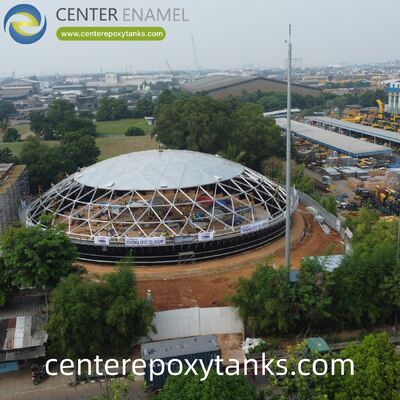 Externes Schwimmdach für geschweißte Stahltanks zur Lagerung von Schmierstoffen: Schützt hochwertige Schmierstoffe vor Feuchtigkeit und abbauenden Verunreinigungen