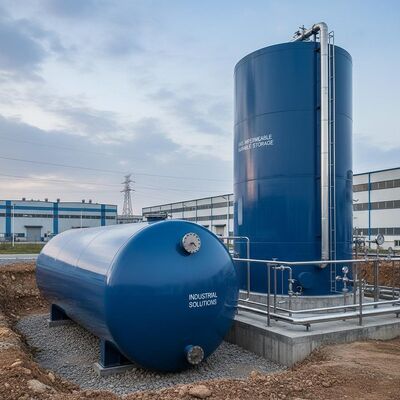 Oberirdische oder unterirdische Glasbeschichtete Stahltanks Gasdurchlässige langlebige Speicherlösungen für industrielle Anwendungen