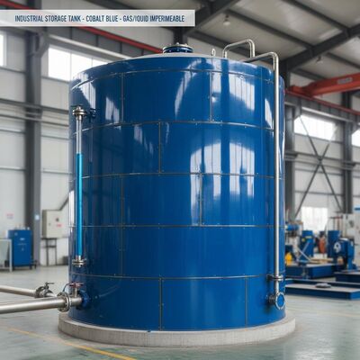 UV-beständiges Glas in Stahlbehälter geschmolzen RAL5013 Kobalt Blau Gas Flüssigkeit undurchlässig geeignet für industrielle Lagerung