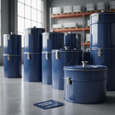 Glänzende, leicht zu reinigende Glasbehälter aus geschmolzenem Stahl mit einer Härte von 6,0 Mohs, ideal für industrielle Lagerungsanwendungen