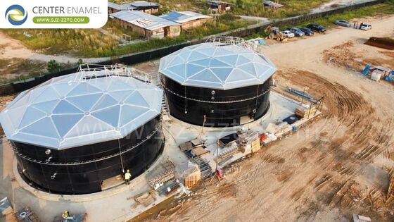 Nachhaltige Biogaslösungen: GFS-Tanks+Doppelmembran-Dach für Abwasser aus Schlachthäusern in Indien