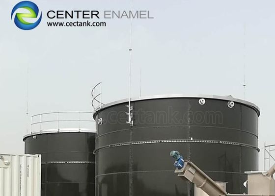Biogasanlage Stahl-CSTR-Reaktor mit Schrauben und Dach