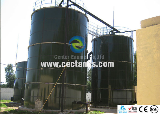 6.0Mohs-Härte Glas geschmolzener Stahlbehälter für die Lagerung der Biogasproduktion von Hühnermist 0