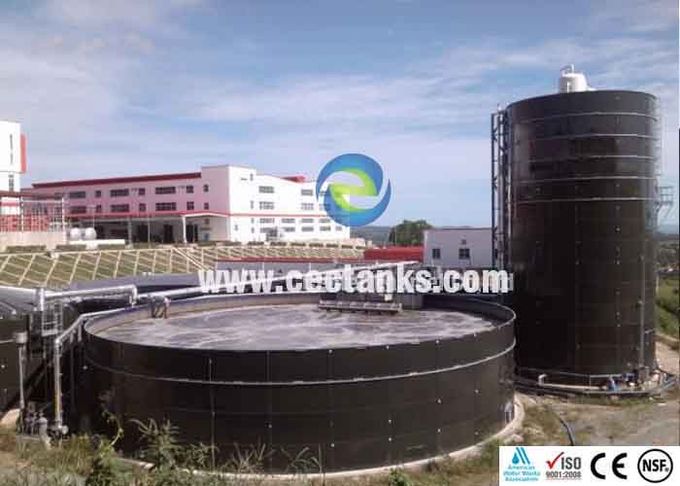 Biogasanlage Glas-Fusionsstahltanks Hochleistungs 6,0 Mohs-Härte 1