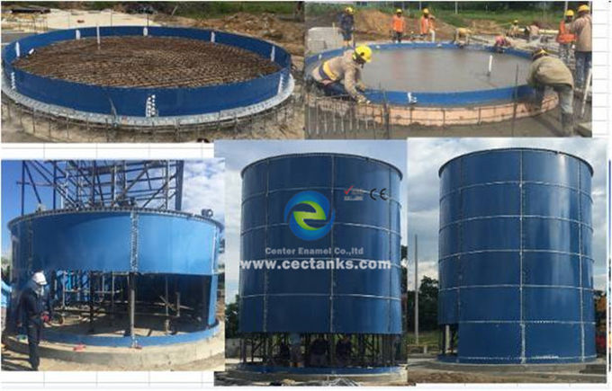 Biogasanlage zur Erzeugung von Strom Glas in Stahlbehälter geschmolzen, Stahl Art 310 0